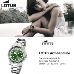 Lotus Damenuhr Edelstahl silber Lotus Classic Armbanduhr UL18936/6