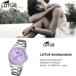 Lotus Damenuhr Edelstahl silber Lotus Classic Armbanduhr UL18937/6