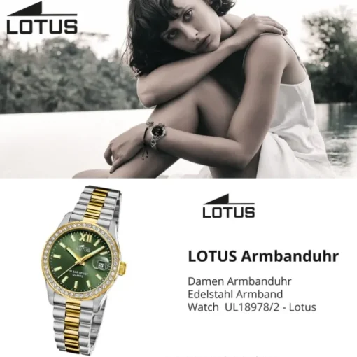 Lotus Damenuhr Edelstahl silber gold Lotus Classic Armbanduhr UL18978/2