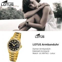 Lotus Damenuhr Edelstahl gold Lotus Classic Armbanduhr UL18979/2