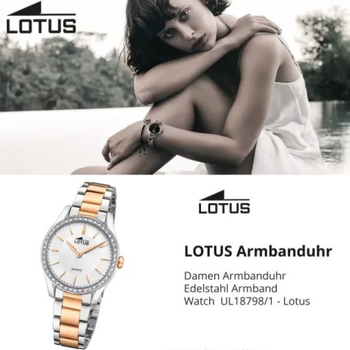 Lotus Damenuhr Edelstahl silbergold Lotus Classic Armbanduhr UL18798/1