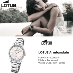 Lotus Damenuhr Edelstahl silber Lotus Classic Armbanduhr UL18796/4