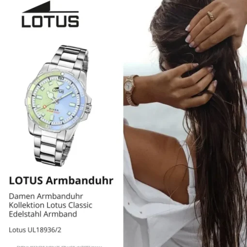 Lotus Damenuhr Edelstahl silber Lotus Classic Armbanduhr UL18936/2