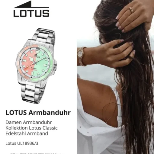 Lotus Damenuhr Edelstahl silber Lotus Classic Armbanduhr UL18936/3