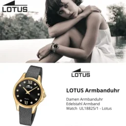 Lotus Damenuhr Edelstahl grau Lotus Classic Armbanduhr UL18825/1
