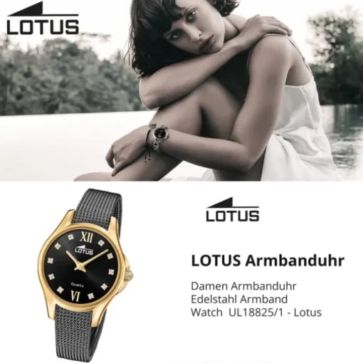 Lotus Damenuhr Edelstahl grau Lotus Classic Armbanduhr UL18825/1