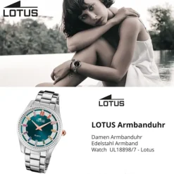 Lotus Damenuhr Edelstahl Silber Lotus Classic Armbanduhr UL18898/7