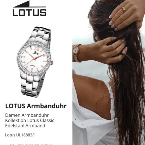 Lotus Damenuhr Edelstahl silber Lotus Classic Armbanduhr UL18883/1