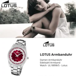 Lotus Damenuhr Edelstahl Silber Lotus Classic Armbanduhr UL18898/5
