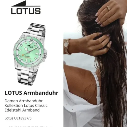 Lotus Damenuhr Edelstahl silber Lotus Classic Armbanduhr UL18937/5