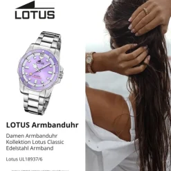 Lotus Damenuhr Edelstahl silber Lotus Classic Armbanduhr UL18937/6