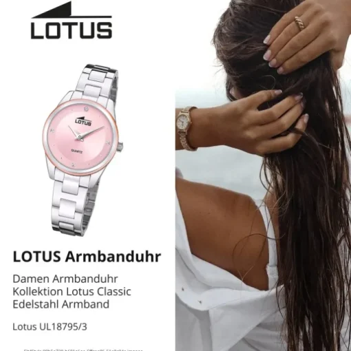 Lotus Damenuhr Edelstahl silber Lotus Classic Armbanduhr UL18795/3