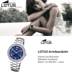 Lotus Damenuhr Edelstahl silber Lotus Classic Armbanduhr UL18918/2