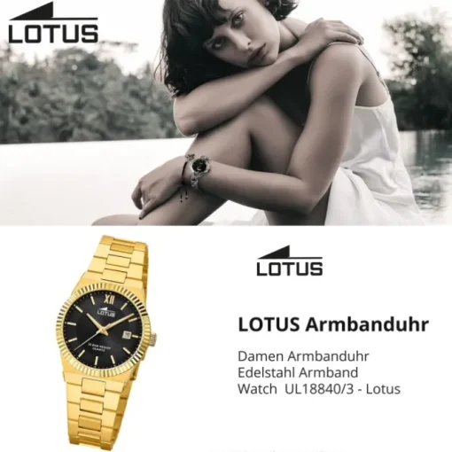 Lotus Damenuhr Edelstahl gold Lotus Classic Armbanduhr UL18840/3