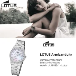 Lotus Damenuhr Edelstahl silber Lotus Classic Armbanduhr UL18885/1