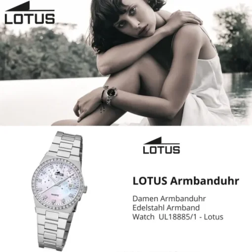 Lotus Damenuhr Edelstahl silber Lotus Classic Armbanduhr UL18885/1