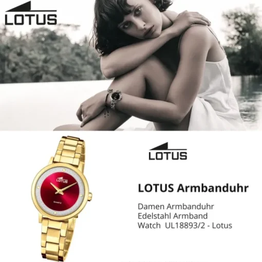 Lotus Damenuhr Edelstahl gold Lotus Classic Armbanduhr UL18893/2