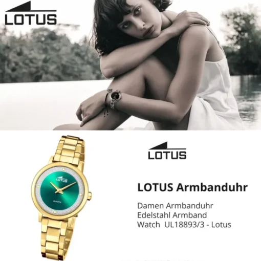 Lotus Damenuhr Edelstahl gold Lotus Classic Armbanduhr UL18893/3