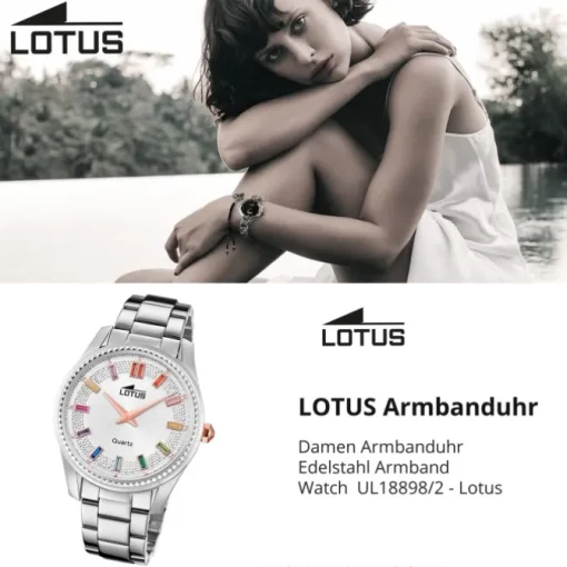 Lotus Damenuhr Edelstahl Silber Lotus Classic Armbanduhr UL18898/2
