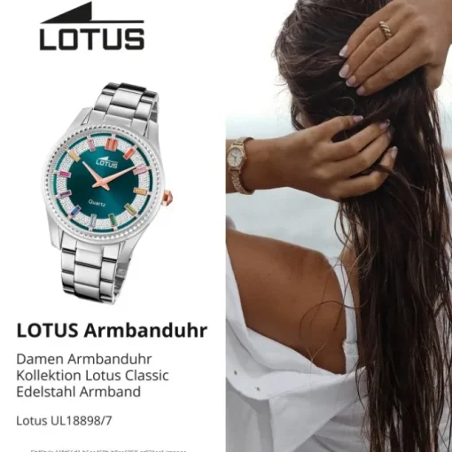 Lotus Damenuhr Edelstahl Silber Lotus Classic Armbanduhr UL18898/7