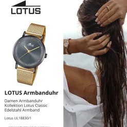 Lotus Damenuhr Edelstahl gold Lotus Classic Armbanduhr UL18830/1