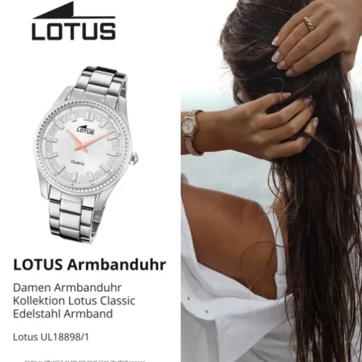 Lotus Damenuhr Edelstahl Silber Lotus Classic Armbanduhr UL18898/1