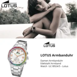Lotus Damenuhr Edelstahl silber Lotus Classic Armbanduhr UL18924/5