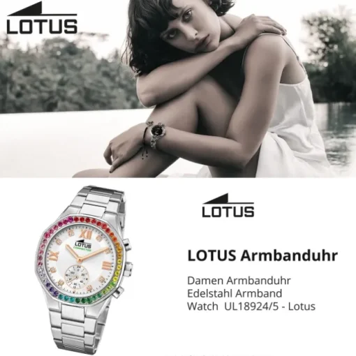 Lotus Damenuhr Edelstahl silber Lotus Classic Armbanduhr UL18924/5