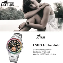 Lotus Damenuhr Edelstahl silber Lotus Classic Armbanduhr UL18924/6
