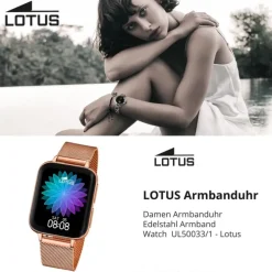 Lotus Damenuhr Edelstahl Silikon roségold Multifunktion Armbanduhr UL50033/1