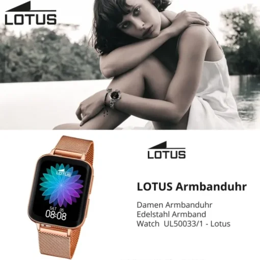 Lotus Damenuhr Edelstahl Silikon roségold Multifunktion Armbanduhr UL50033/1