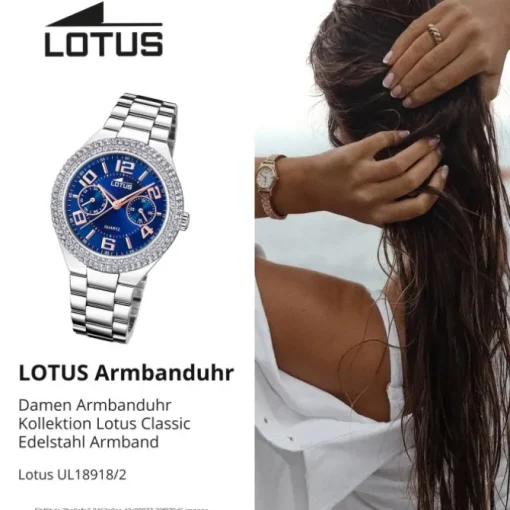 Lotus Damenuhr Edelstahl silber Lotus Classic Armbanduhr UL18918/2