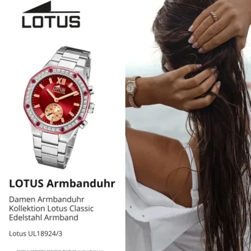 Lotus Damenuhr Edelstahl silber Lotus Classic Armbanduhr UL18924/3