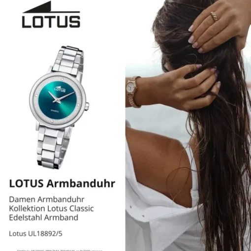 Lotus Damenuhr Edelstahl silber Lotus Classic Armbanduhr UL18892/5