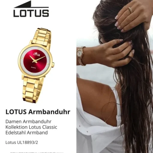 Lotus Damenuhr Edelstahl gold Lotus Classic Armbanduhr UL18893/2