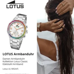 Lotus Damenuhr Edelstahl silber Lotus Classic Armbanduhr UL18924/5