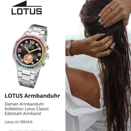 Lotus Damenuhr Edelstahl silber Lotus Classic Armbanduhr UL18924/6