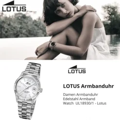 Lotus Damenuhr Edelstahl silber Lotus Classic Armbanduhr UL18930/1