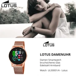Lotus Damenuhr Edelstahl rosegold Lotus Multifunktion Armbanduhr UL50001/A