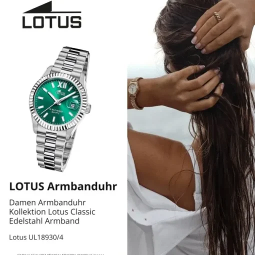 Lotus Damenuhr Edelstahl silber Lotus Classic Armbanduhr UL18930/4