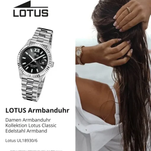 Lotus Damenuhr Edelstahl silber Lotus Classic Armbanduhr UL18930/6