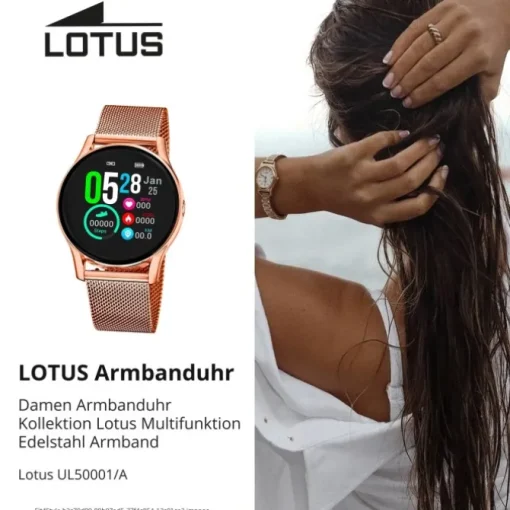 Lotus Damenuhr Edelstahl rosegold Lotus Multifunktion Armbanduhr UL50001/A