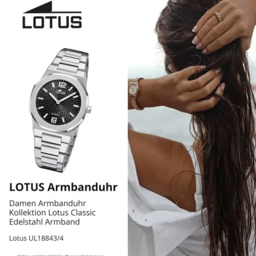 Lotus Damenuhr Edelstahl silber Lotus Classic Armbanduhr UL18843/4