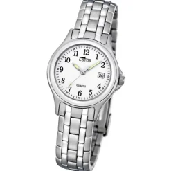 LOTUS Damenuhr klassisch Analog Quarz Uhr Edelstahl Armband silber UL15151/A