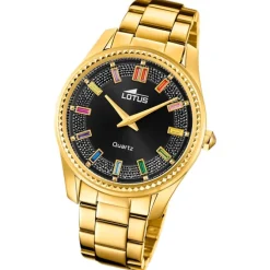 Lotus Damenuhr Leder gold Lotus Classic Armbanduhr UL18902/6