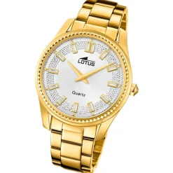Lotus Damenuhr Leder gold Lotus Classic Armbanduhr UL18902/3