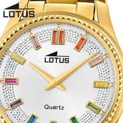 Lotus Damenuhr Leder gold Lotus Classic Armbanduhr UL18902/1