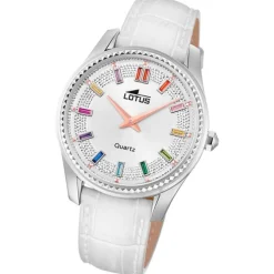 Lotus Damenuhr Leder weiß Lotus Classic Armbanduhr UL18899/1