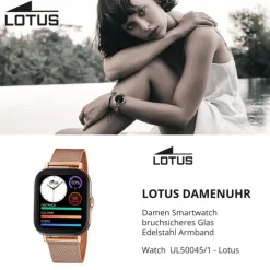 Lotus Damenuhr Smartwatch Smartwatch Edelstahl kupfer roségold UL50045/1