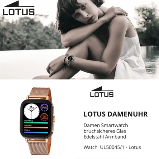 Lotus Damenuhr Smartwatch Smartwatch Edelstahl kupfer roségold UL50045/1